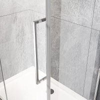 Душевой угол раздвижной прямоугольный RV033R-70100-06-C7 700х1000х1950 Цвет профиля Хром Стекло Дождь Veconi