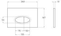 Клавиша смыва BB052BL, белая глянцевая  BB052BL BelBagno