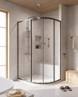 Душевой уголок, радиальный RELAX-304-RH-2-120/90-C-GM 900x1200x2000 Cezares