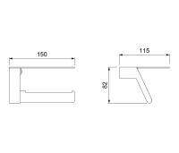 Бумагодержатель с полкой для телефона Timo Selene 17043/17 золото матовое